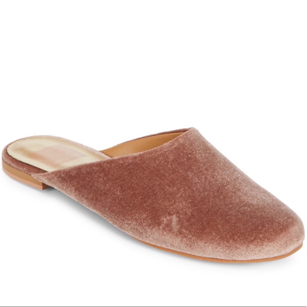 Dolce Vita Light Pink Velvet Mules